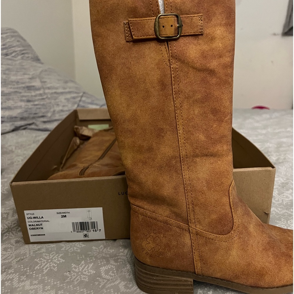Luckbrand girls brown boots